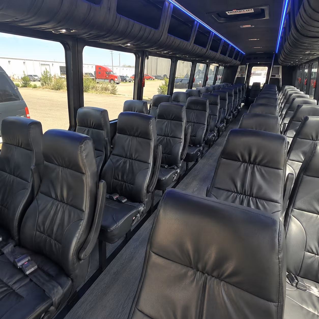 mobile employee transportation onboard seating